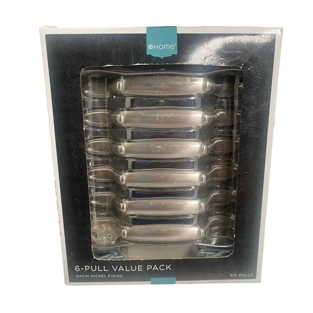 Satin Nickel Cabinet Drawer Pulls Pack of 6 Target Home Open Box